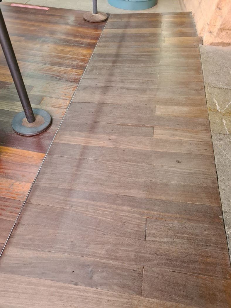 Estado del parquet antes de la restauración - Andreu Parquets a Tarragona
