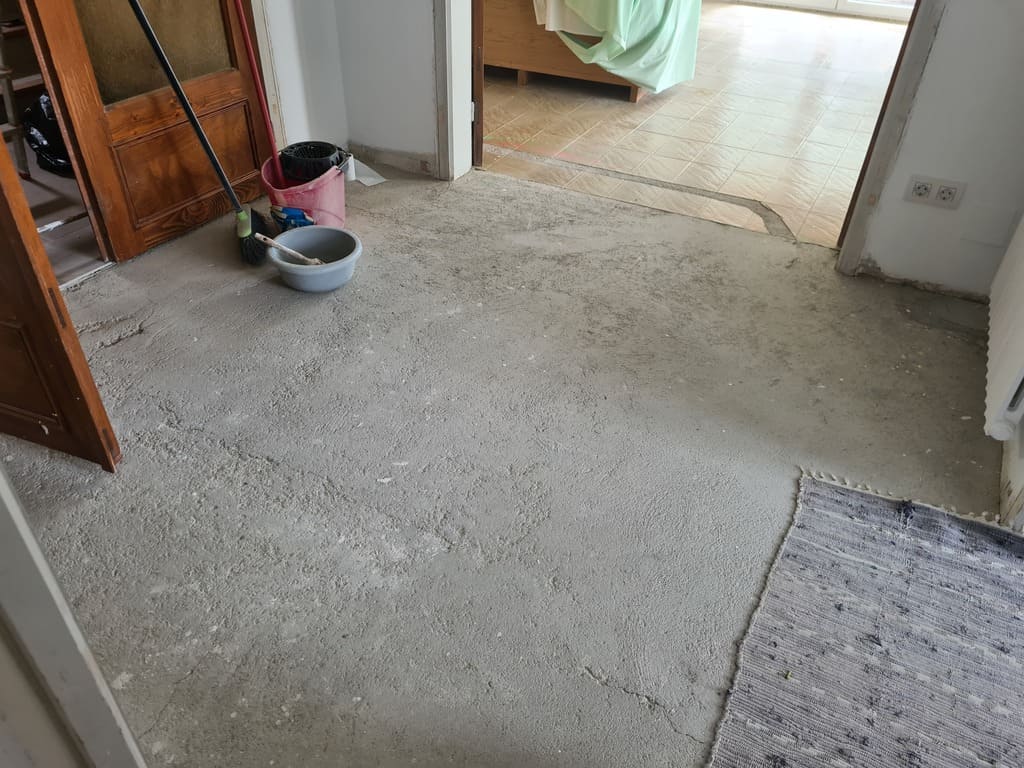 Detalle del suelo antes de la colocación del parquet - Andreu Parquets