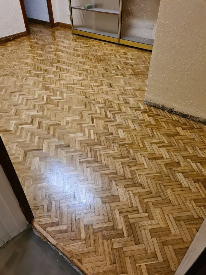 Estado del parquet después de la restauración Andreu Parquets Lleida